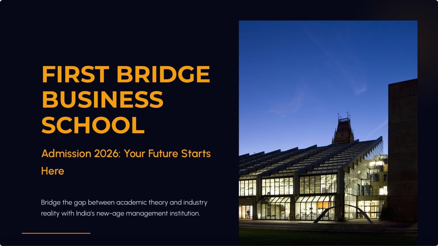First Bridge Business School Admission 2026: Everything You Need to Know